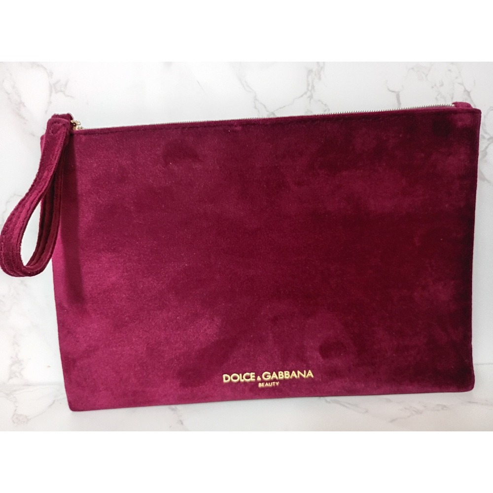 Dolce & Gabbana Beauty Burgundy Velvet Cosmetic Pouch - NWOT